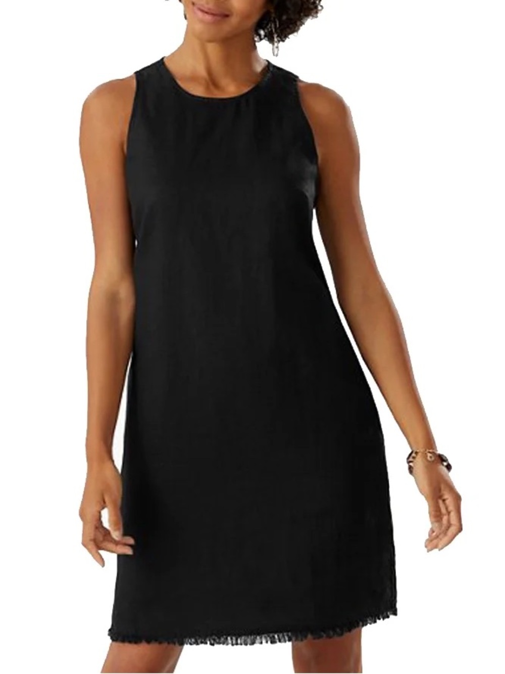 Tommy Bahama Sleeveless Linen Black Shift Dress